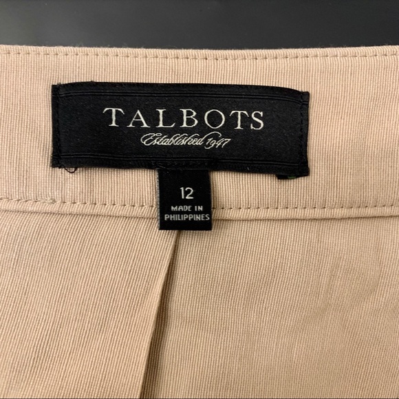 Talbots pleated khaki skirt 12 - Picture 5 of 7